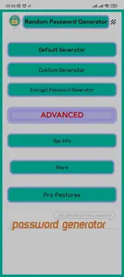 Random Password Generator android App screenshot 2